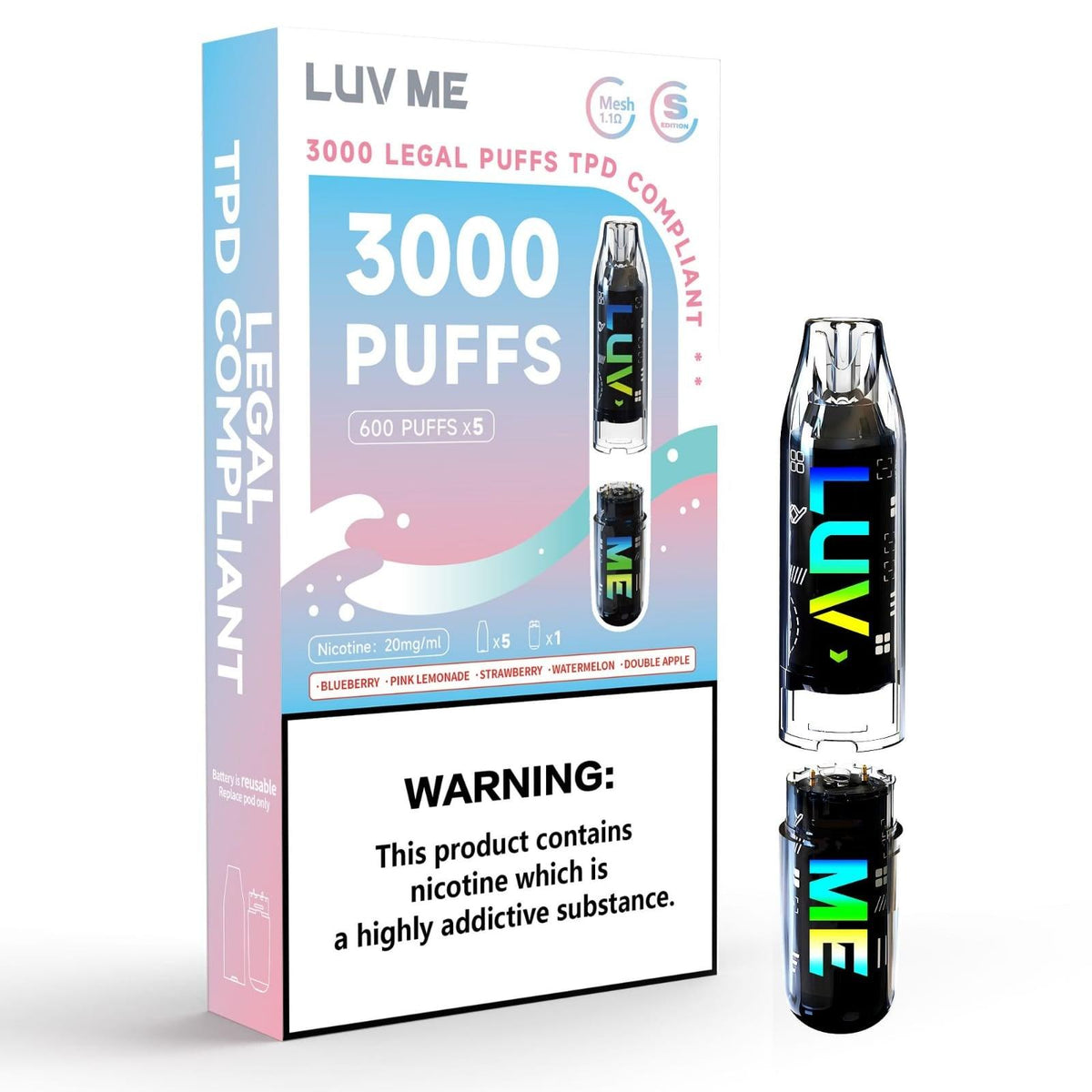 LUV ME 3000 S Edition 3000 Disposable – Royal Vapes