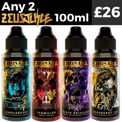 Any 2 for £26 | Zeus Juice 100ml eLiquids