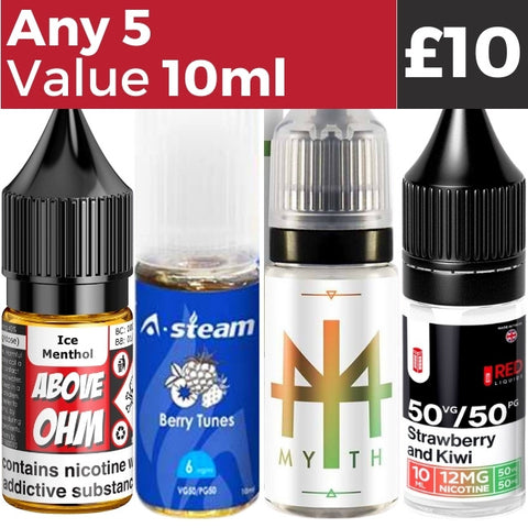 Any 5 for £10 | Value 10ml E-liquids Royal Vapes