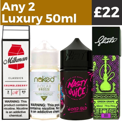 Any 2 for £22 | Luxury 50ml E-liquids Royal Vapes