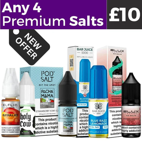 Any 4 for £10 | Premium Nic Salts Royal Vapes