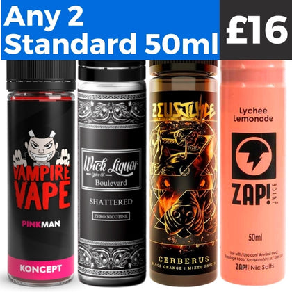 Any 2 for £16 | Standard 50ml E-liquids Royal Vapes