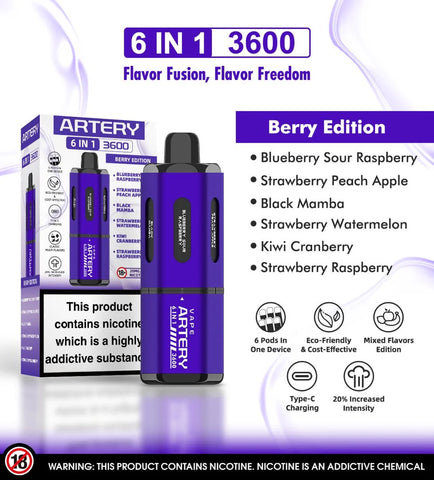 Berry Edition (Multi Flavour) 6-in-1 Disposable