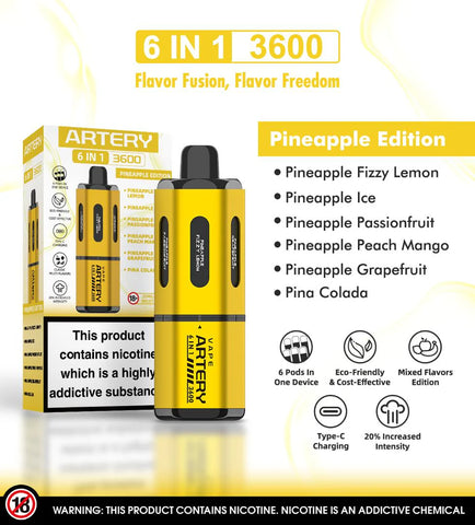 Pineapple Edition (Multi Flavour) 6-in-1 Disposable