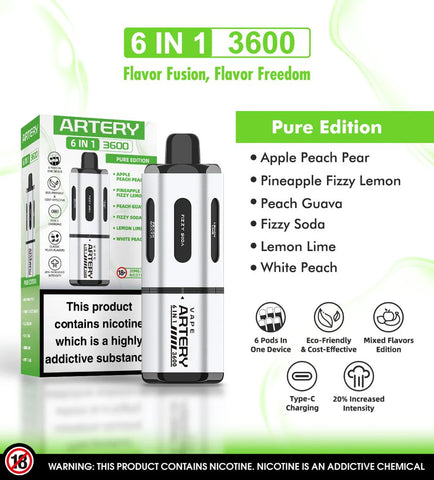 Pure Edition (Multi Flavour) 6-in-1 Disposable