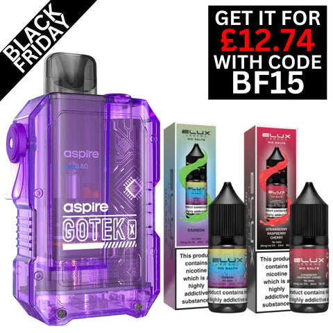 Gotek X Pod Kit & 2 Elux Nic Salts Bundle