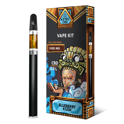 Blueberry Kush CBD 1000mg Cartridge + Battery Vape Kit