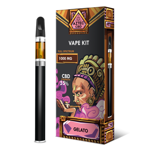 Gelato CBD 1000mg Cartridge + Battery Vape Kit