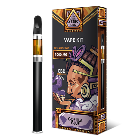 Gorilla Glue CBD 1000mg Cartridge + Battery Vape Kit