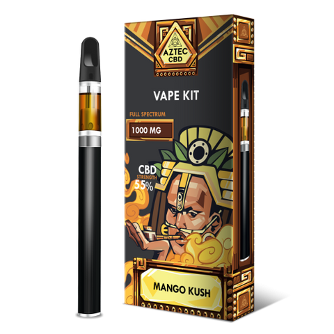 Mango Kush CBD 1000mg Cartridge + Battery Vape Kit