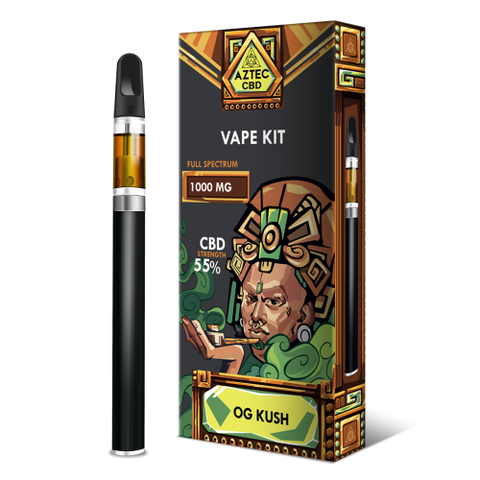 OG Kush CBD 1000mg Cartridge + Battery Vape Kit