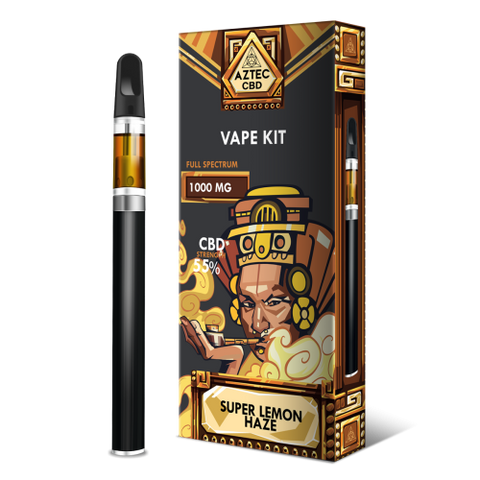 Super Lemon Haze CBD 1000mg Cartridge + Battery Vape Kit