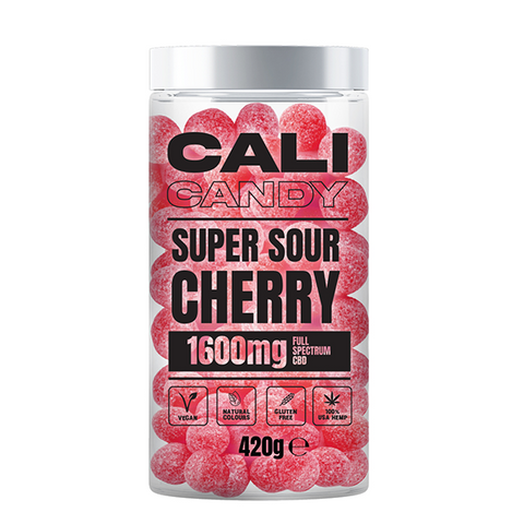 Super Sour Cherry Balls CBD Vegan Sweets 1600mg