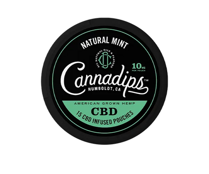 Cannadips Natural Mint CBD Snus Pouches 150mg