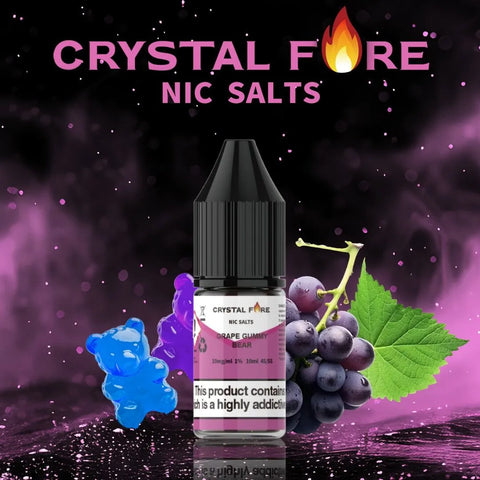 Crystal Fire Grape Gummy Bear Nic Salt eLiquid 10ml 10mg