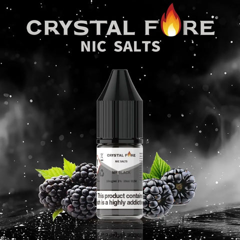 Crystal Fire Mr Black Nic Salt eLiquid 10ml 10mg