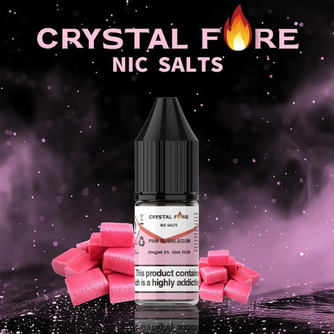 Crystal Fire Pink BubbleGum Nic Salt eLiquid 10ml 10mg