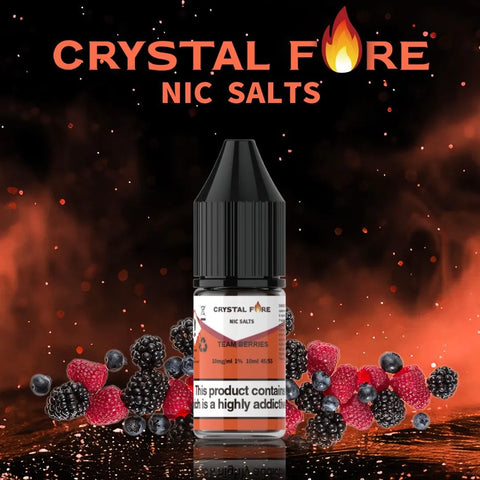 Crystal Fire Team Berries Nic Salt eLiquid 10ml 10mg