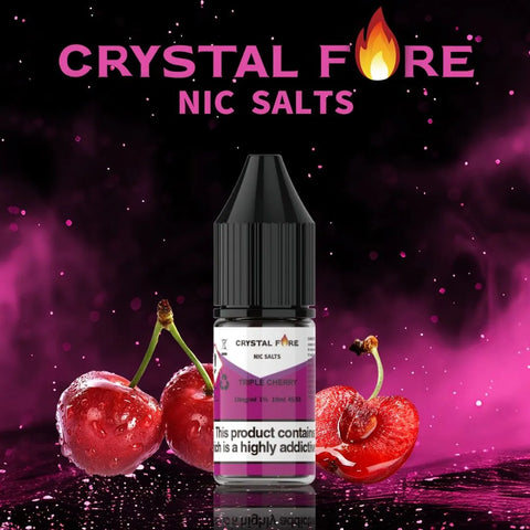 Crystal Fire Triple Cherry Nic Salt eLiquid 10ml 10mg