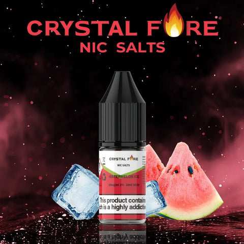 Crystal Fire Watermelon Ice Nic Salt eLiquid 10ml 10mg