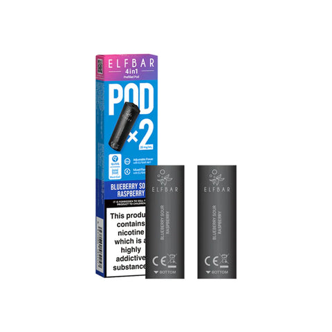 Blue Sour Raspberry 4-in-1 Prefilled Pods (2pack)