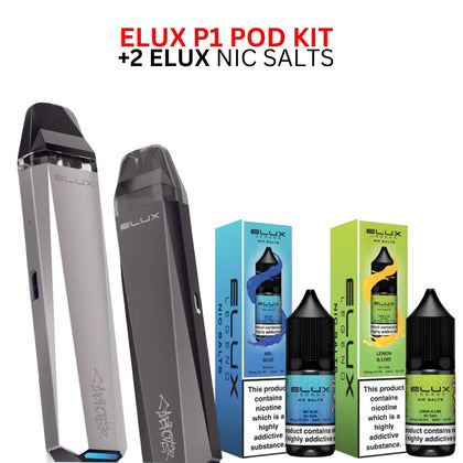 Cyberover Pod Kit & 2 Elux Nic Salts Bundle