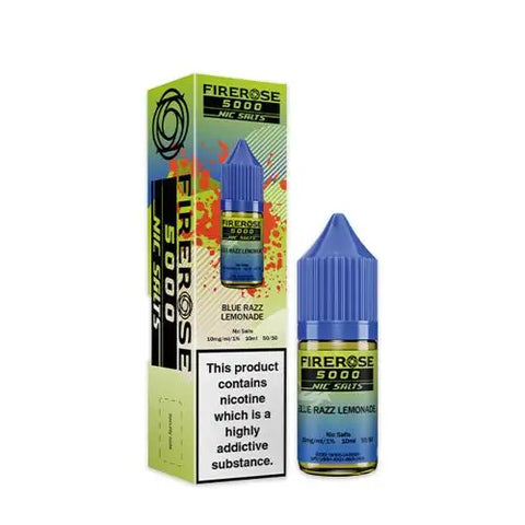 Elux FireRose 5000 Blue Razz Lemonade Nic Salt eLiquid 10ml 10mg