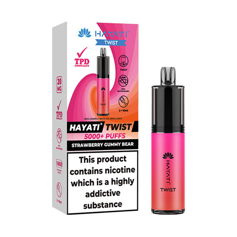 Hayati Twist 5000 Strawberry Gummy Bear Disposable Vape