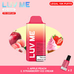 LUV ME 10K Apple Peach & Strawberry Ice Cream Disposable Vape