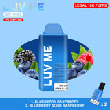 LUV ME 10K Blueberry Raspberry & Blueberry Sour Raspberry Disposable Vape