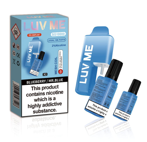 LUV ME 10K Blueberry & Mr Blue Disposable Vape