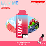 LUV ME 10K Watermelon Ice & Ice Pop Disposable Vape