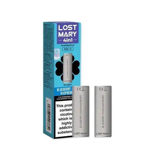 Lost Mary 4 in 1 Blueberry Sour Raspberry Prefilled Pods (2 Pack)