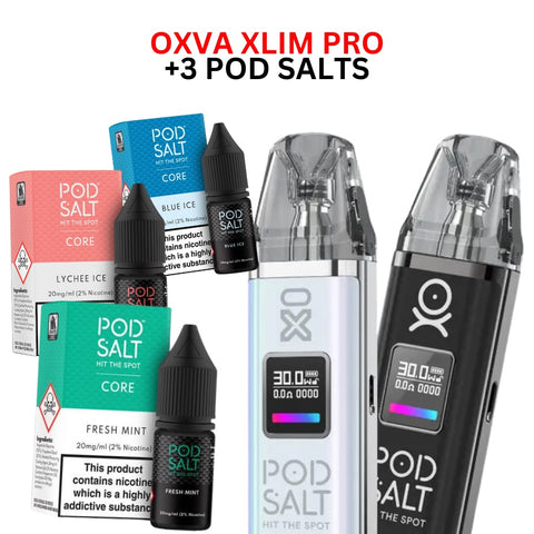 Xlim PRO Pod Kit & 3 Pod Salt Nic Salts Bundle