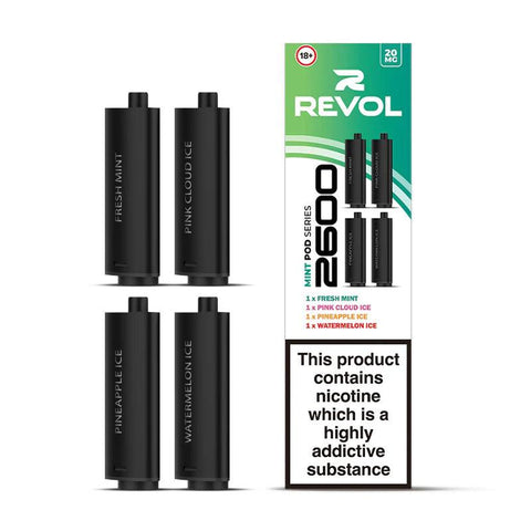 Revol 2600 Mint Series (Multi Flavour) 2600 Prefilled Pods (4 Pack)