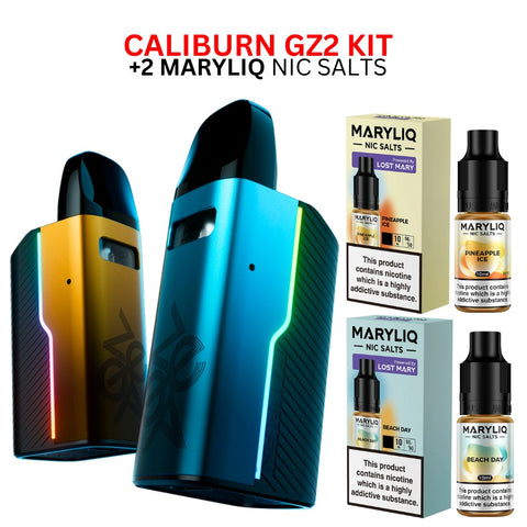 Caliburn GZ2 Kit & 2 Maryliq Nic Salts Bundle