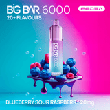 Feoba Big Bar Blueberry Sour Raspberry 6000 Disposable Vape 20mg