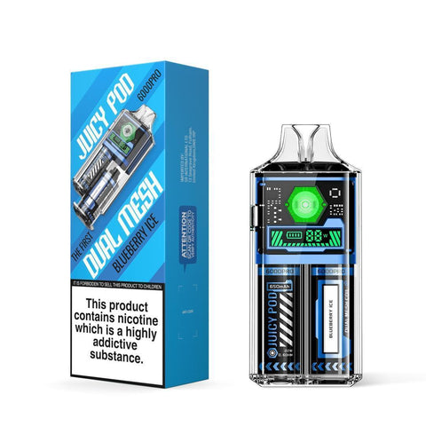 Juicy Pod 6000 Pro Blueberry Ice 6000 Disposable Vape