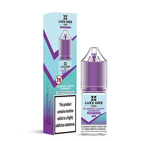 Luxx Juice 3000 Blueberry Cherry Cranberry Nic Salt 10ml 10mg