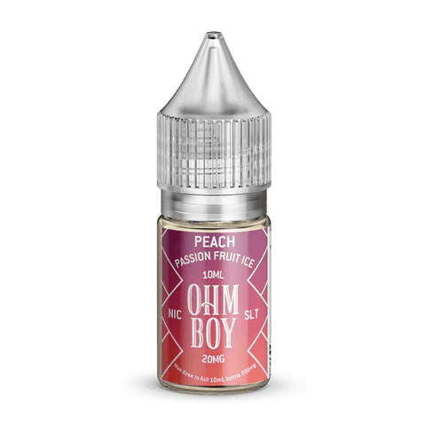 Ohm Boy SLT Peach Passion Fruit Ice Nic Salt 10ml 10mg