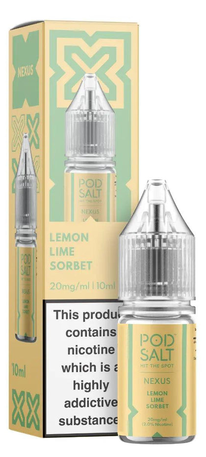 Pod Salt Nexus Lemon Lime Sorbet Nic Salt 10ml 5mg