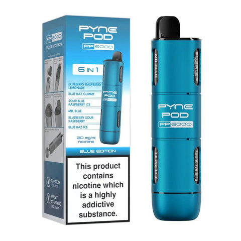 Pyne Pod PP6000 Blue Edition (6 in 1) 6000 Disposable Vape