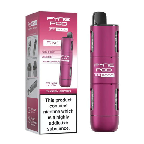 Pyne Pod PP6000 Cherry Edition (6 in 1) 6000 Disposable Vape