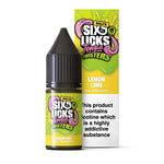 Six Licks Tongue Twisters Lemon Lime Nic Salt 10ml 10mg