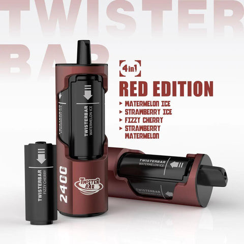 Twister Bar 2400 Red Edition (4-in-1) 2400 Disposable Vape