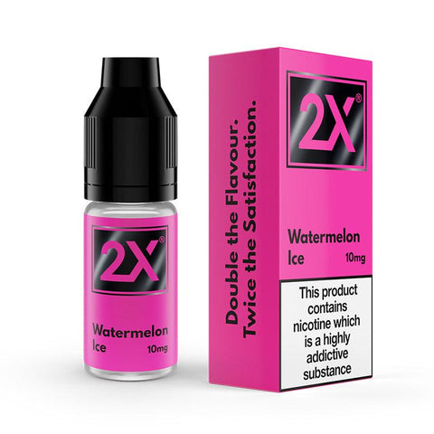 2X e-liquids Watermelon Ice Nic Salt 10 10mg